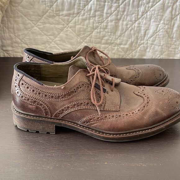 Men’s Joseph Seibel Leather Wingtip Dress Shoe Size 44